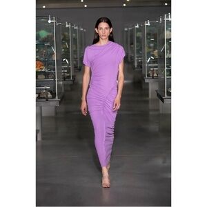 Atlein Ruched Rib Sheath Dress Size M